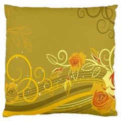 Flower Floral Yellow Sunflower Star Leaf Line Gold Standard Flano Cushion Case (two Sides) by Mariart