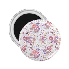 Flower Floral Sunflower Rose Purple Red Star 2 25  Magnets by Mariart