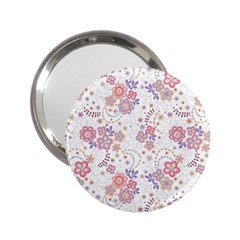 Flower Floral Sunflower Rose Purple Red Star 2 25  Handbag Mirrors by Mariart