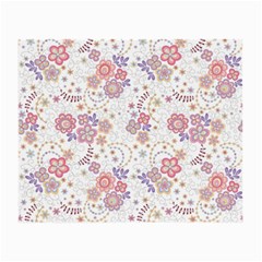 Flower Floral Sunflower Rose Purple Red Star Small Glasses Cloth (2-side) by Mariart