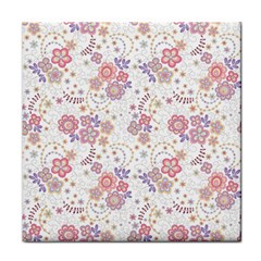 Flower Floral Sunflower Rose Purple Red Star Face Towel by Mariart