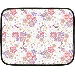 Flower Floral Sunflower Rose Purple Red Star Fleece Blanket (mini)