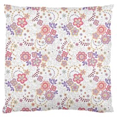 Flower Floral Sunflower Rose Purple Red Star Standard Flano Cushion Case (two Sides) by Mariart