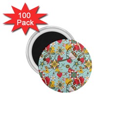 Flower Fruit Star Polka Rainbow Rose 1 75  Magnets (100 Pack) 