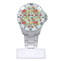 Flower Fruit Star Polka Rainbow Rose Plastic Nurses Watch by Mariart