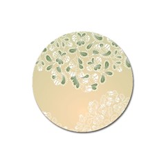 Flower Frame Green Sexy Magnet 3  (round) by Mariart