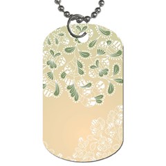 Flower Frame Green Sexy Dog Tag (two Sides)