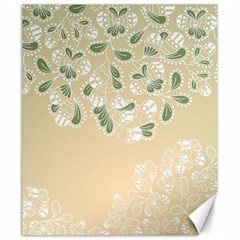 Flower Frame Green Sexy Canvas 20  X 24   by Mariart