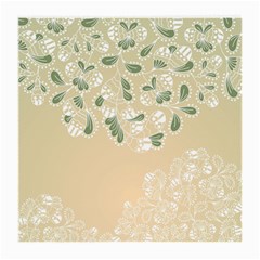 Flower Frame Green Sexy Medium Glasses Cloth (2-side) by Mariart