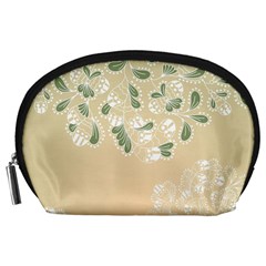 Flower Frame Green Sexy Accessory Pouches (large) 