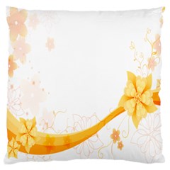 Flower Floral Yellow Sunflower Star Leaf Line Standard Flano Cushion Case (one Side) by Mariart