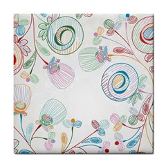 Flower Rainbow Circle Polka Leaf Sexy Tile Coasters by Mariart