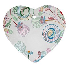 Flower Rainbow Circle Polka Leaf Sexy Ornament (heart)