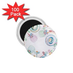 Flower Rainbow Circle Polka Leaf Sexy 1 75  Magnets (100 Pack) 