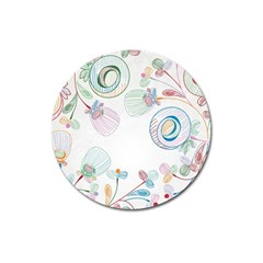 Flower Rainbow Circle Polka Leaf Sexy Magnet 3  (round)