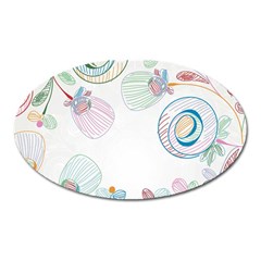 Flower Rainbow Circle Polka Leaf Sexy Oval Magnet