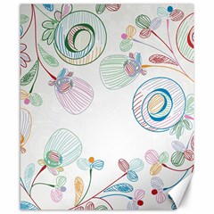 Flower Rainbow Circle Polka Leaf Sexy Canvas 8  X 10 