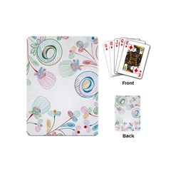 Flower Rainbow Circle Polka Leaf Sexy Playing Cards (mini) 