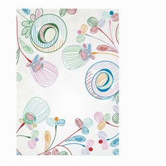 Flower Rainbow Circle Polka Leaf Sexy Large Garden Flag (two Sides) by Mariart