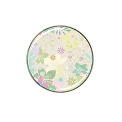 Flower Rainbow Star Floral Sexy Purple Green Yellow White Rose Hat Clip Ball Marker by Mariart