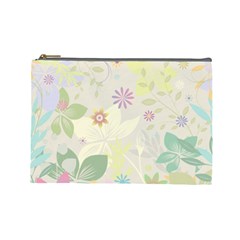 Flower Rainbow Star Floral Sexy Purple Green Yellow White Rose Cosmetic Bag (large) 