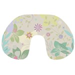 Flower Rainbow Star Floral Sexy Purple Green Yellow White Rose Travel Neck Pillows Back