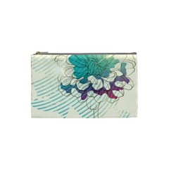 Flower Rose Purple Sunflower Lotus Cosmetic Bag (Small) 