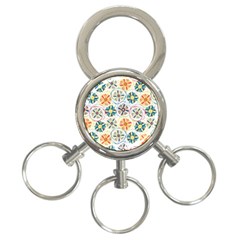 Flower Rainbow Fan Sunflower Circle Sexy 3-ring Key Chains by Mariart