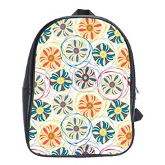 Flower Rainbow Fan Sunflower Circle Sexy School Bag (xl)