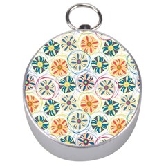 Flower Rainbow Fan Sunflower Circle Sexy Silver Compasses