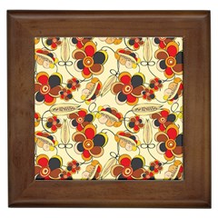 Flower Seed Rainbow Rose Framed Tiles by Mariart