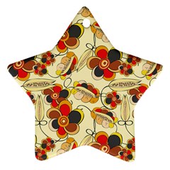 Flower Seed Rainbow Rose Star Ornament (two Sides) by Mariart