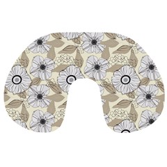 Flower Rose Sunflower Gray Star Travel Neck Pillows by Mariart