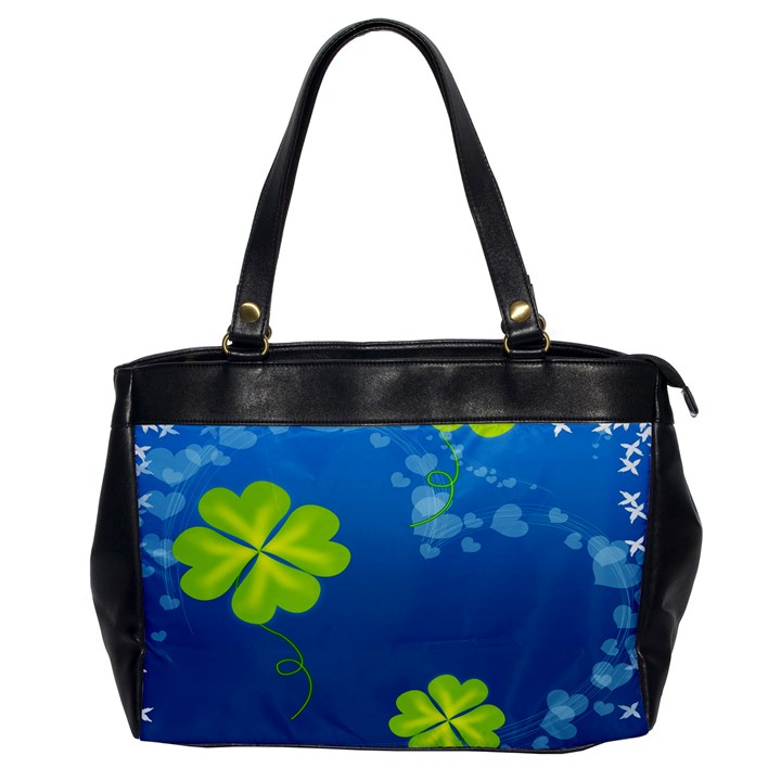 Flower Shamrock Green Blue Sexy Office Handbags