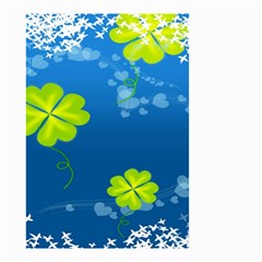 Flower Shamrock Green Blue Sexy Small Garden Flag (two Sides)