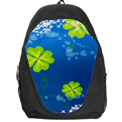 Flower Shamrock Green Blue Sexy Backpack Bag by Mariart