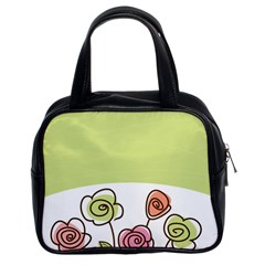 Flower Simple Green Rose Sunflower Sexy Classic Handbags (2 Sides) by Mariart