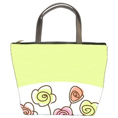 Flower Simple Green Rose Sunflower Sexy Bucket Bags by Mariart