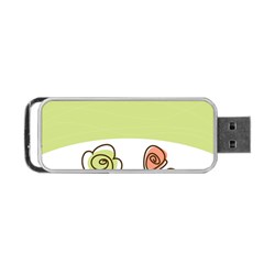 Flower Simple Green Rose Sunflower Sexy Portable Usb Flash (one Side)