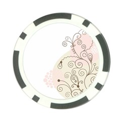 Flower Simple Pink Poker Chip Card Guard