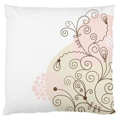 Flower Simple Pink Large Cushion Case (two Sides)