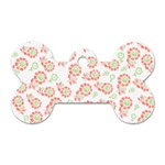 Flower Rose Red Green Sunflower Star Dog Tag Bone (Two Sides) Front