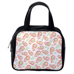 Flower Rose Red Green Sunflower Star Classic Handbags (one Side)