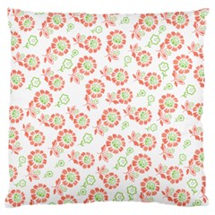 Flower Rose Red Green Sunflower Star Large Cushion Case (two Sides)
