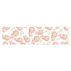 Flower Rose Red Green Sunflower Star Satin Scarf (oblong) by Mariart