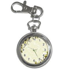 Flower Star Floral Green Camuflage Leaf Frame Key Chain Watches by Mariart