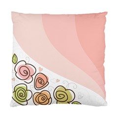 Flower Sunflower Wave Waves Pink Standard Cushion Case (two Sides)