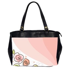 Flower Sunflower Wave Waves Pink Office Handbags (2 Sides)  by Mariart