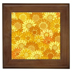 Flower Sunflower Floral Beauty Sexy Framed Tiles