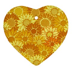 Flower Sunflower Floral Beauty Sexy Ornament (heart)